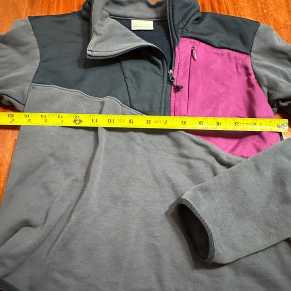 Womens Columbia Lodge Hybrid Fleece Jacket S Colorblock XS Navy Purple - Picture 7 of 11